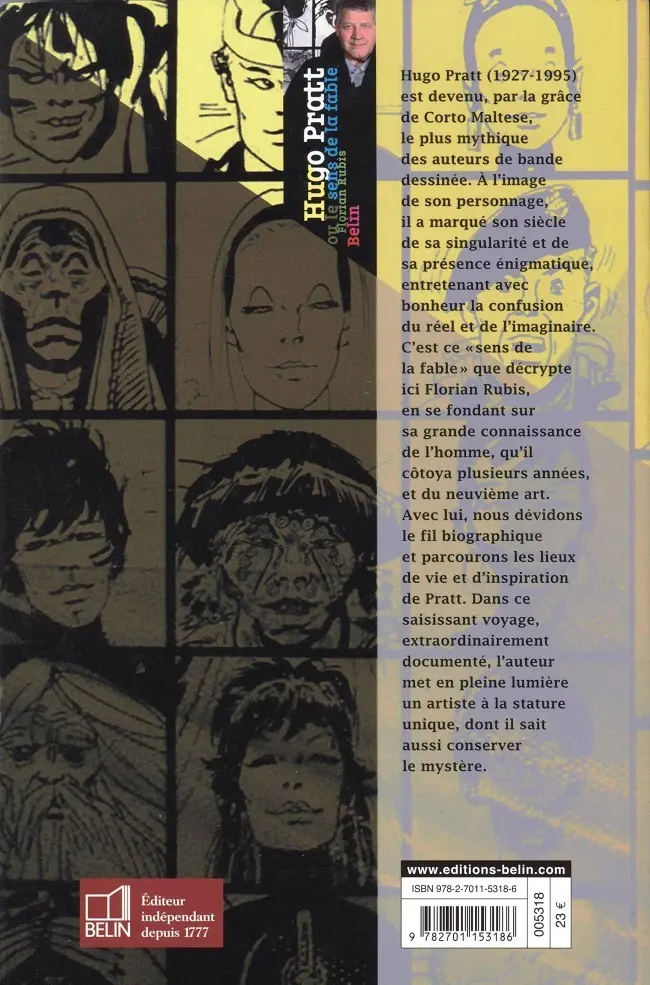 Verso de l'album Hugo Pratt ou le sens de la fable