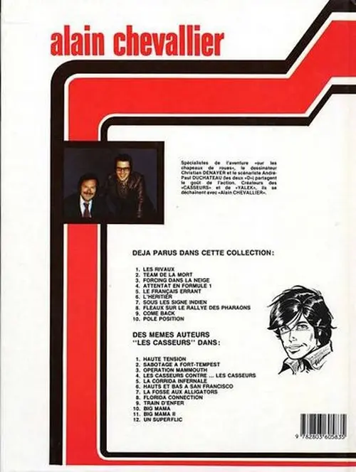 Verso de l'album Alain Chevallier Tome 17 Pole position