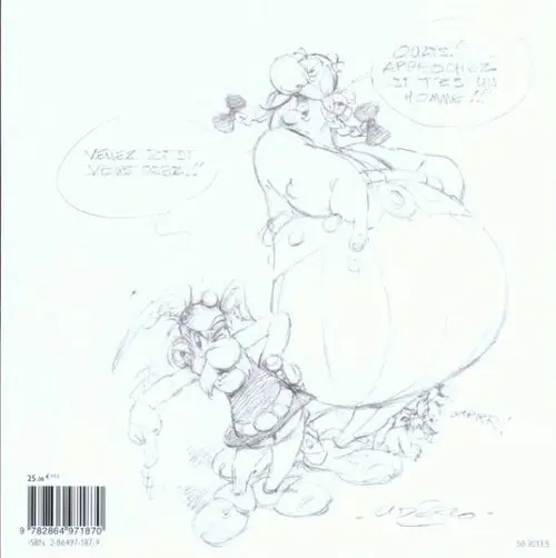 Verso de l'album Le Monde miroir d'Astérix