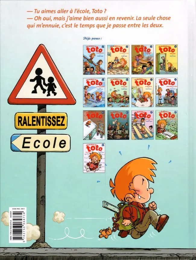 Verso de l'album Les Blagues de Toto Tome 13 Super zéro !