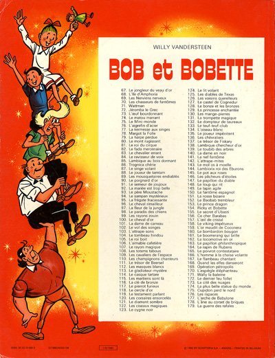 Verso de l'album Bob et Bobette Tome 179 La guerre des rafales