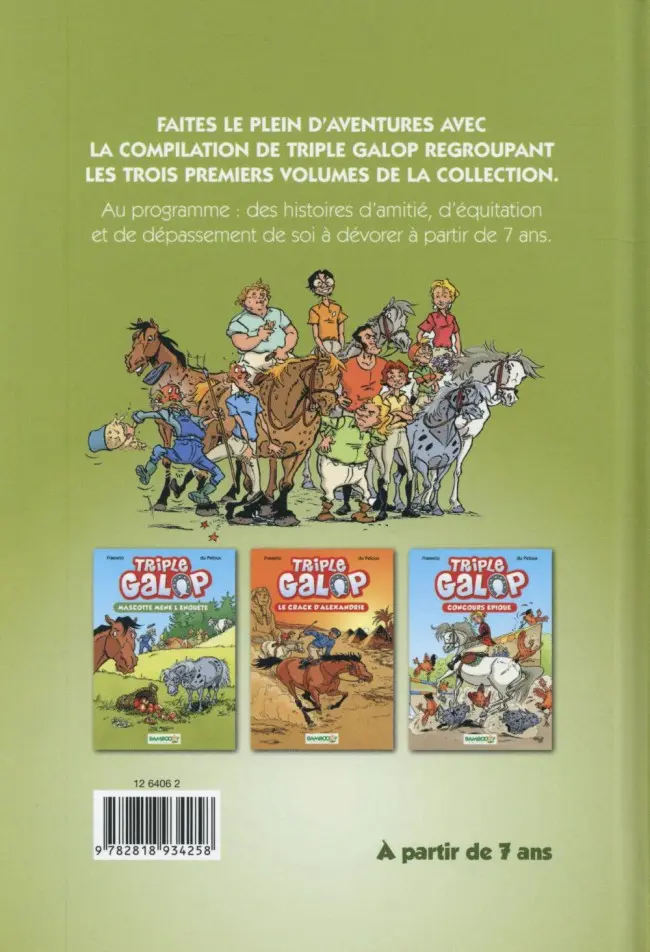 Verso de l'album Triple galop La Compil'