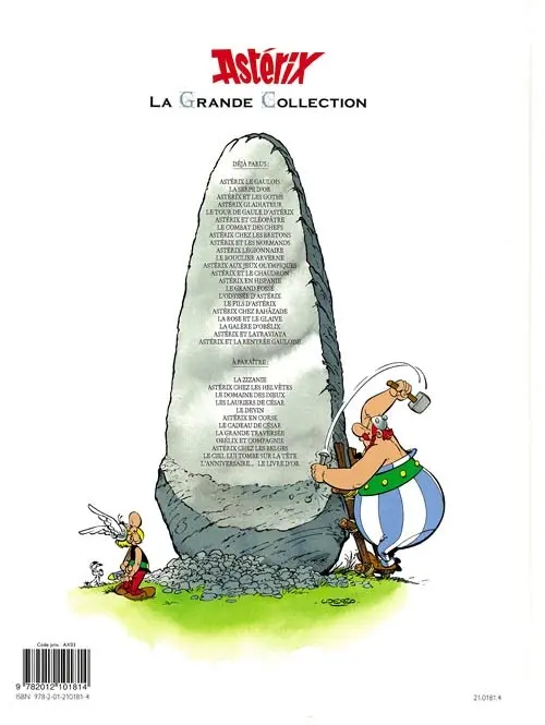 Verso de l'album Astérix La Grande Collection Tome 14 Astérix en Hispanie