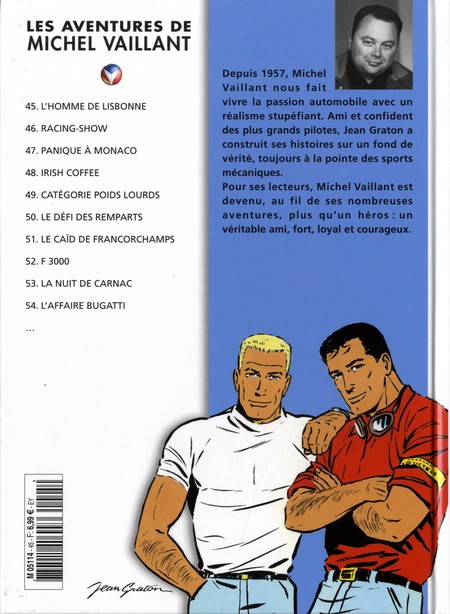 Verso de l'album Michel Vaillant La Collection Tome 45 L'homme de Lisbonne