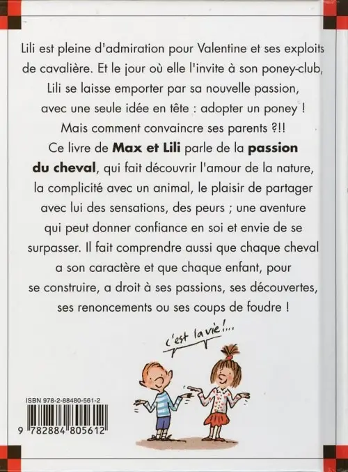 Verso de l'album Ainsi va la vie Tome 92 Lili a la passion du cheval