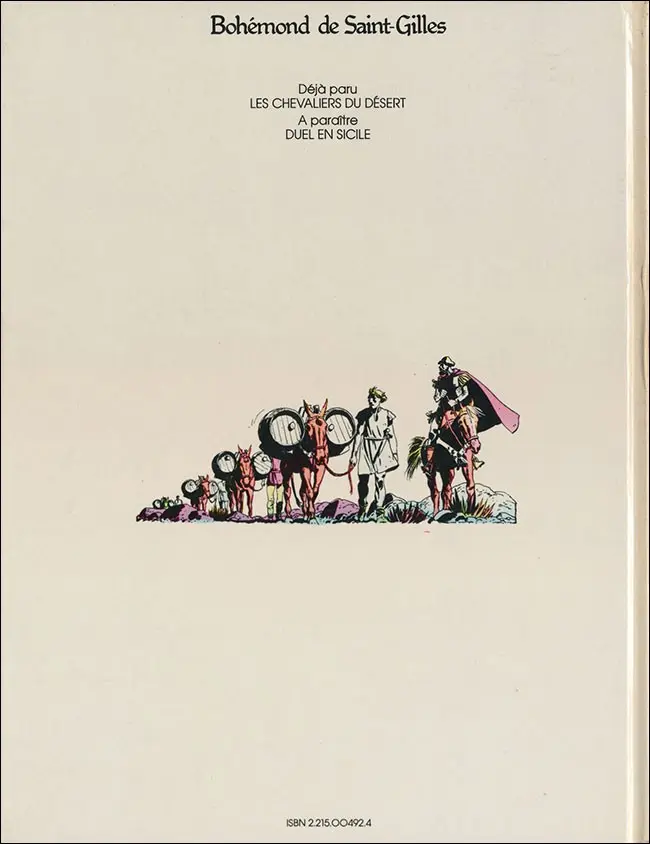 Verso de l'album Bohémond de Saint-Gilles Tome 2 Sortilèges à Malte