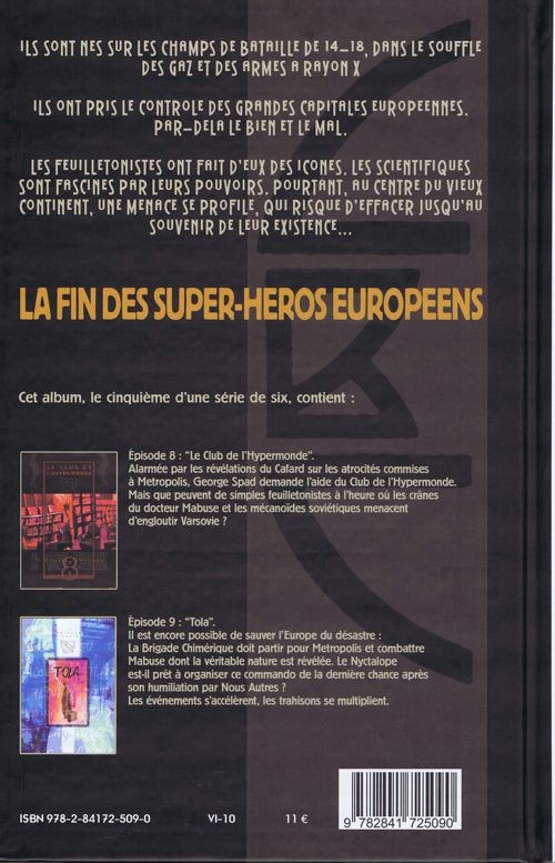 Verso de l'album La Brigade Chimérique Tome 5 Le Club de l'Hypermonde - Tola