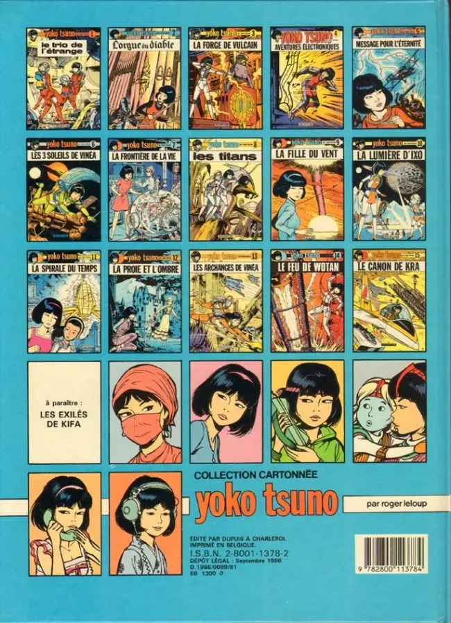 Verso de l'album Yoko Tsuno Tome 16 Le dragon de Hong Kong