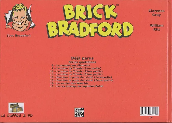 Verso de l'album Brick Bradford Strips quotidiens Tome 12 Derrière la porte de cristal (1ère partie)