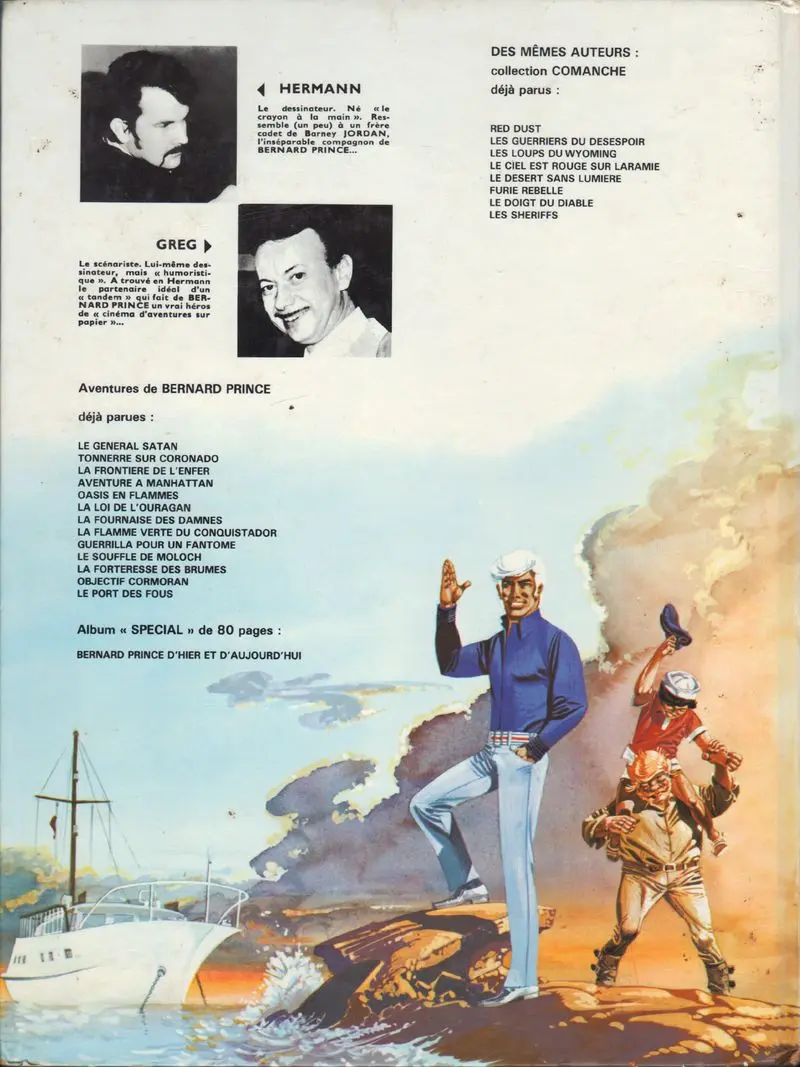 Verso de l'album Bernard Prince Tome 12 Objectif Cormoran