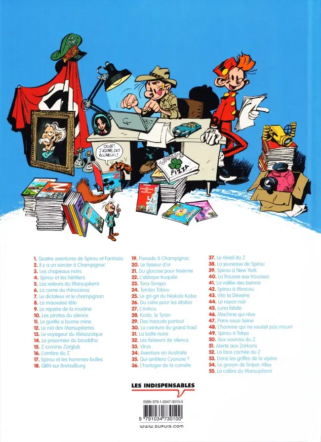 Verso de l'album Spirou et Fantasio Tome 15 Z comme Zorglub