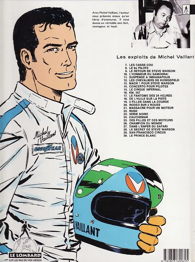 Verso de l'album Michel Vaillant Tome 19 5 filles dans la course !