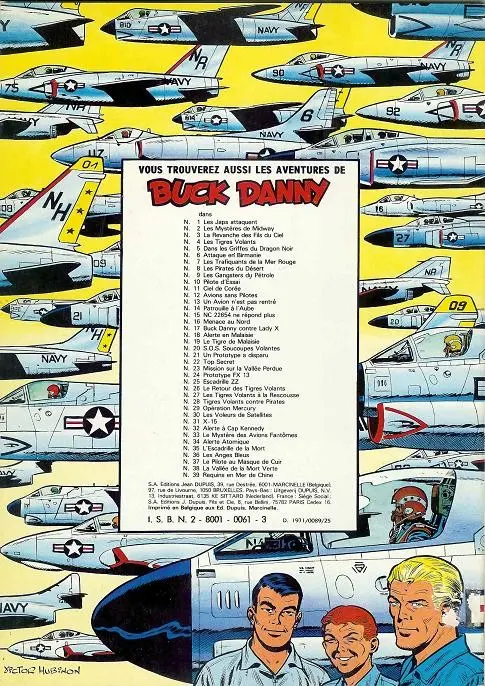 Verso de l'album Buck Danny Tome 24 Prototype FX-13