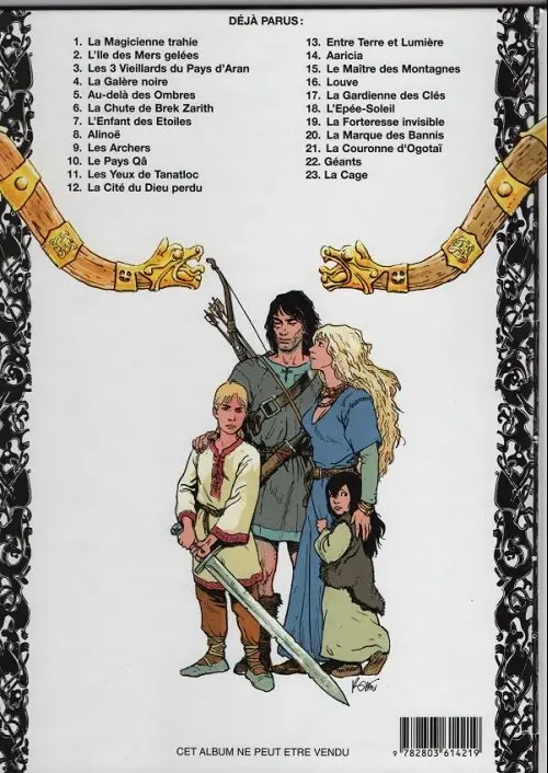 Verso de l'album Thorgal Tome 3 Les trois vieillards du pays d'aran