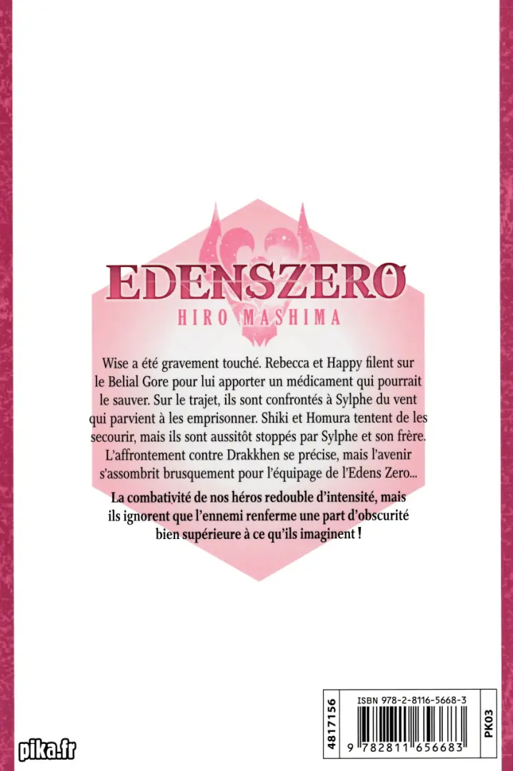 Verso de l'album Edens zero 10 Notre futur