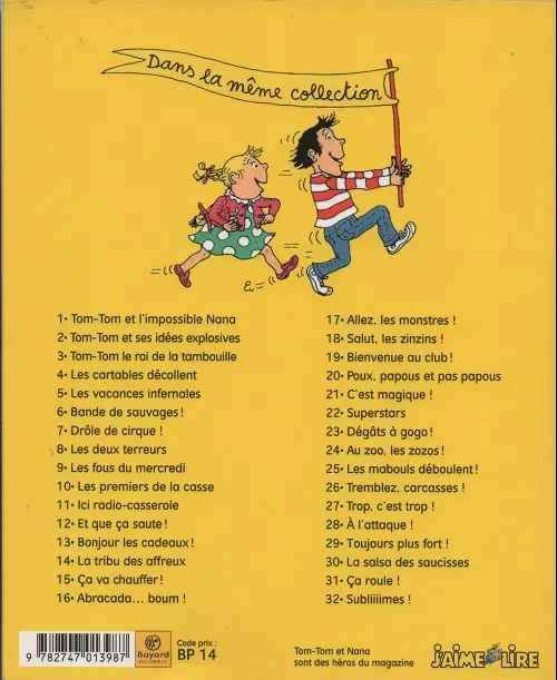 Verso de l'album Tom-Tom et Nana Tome 20 Poux, papous et pas papous