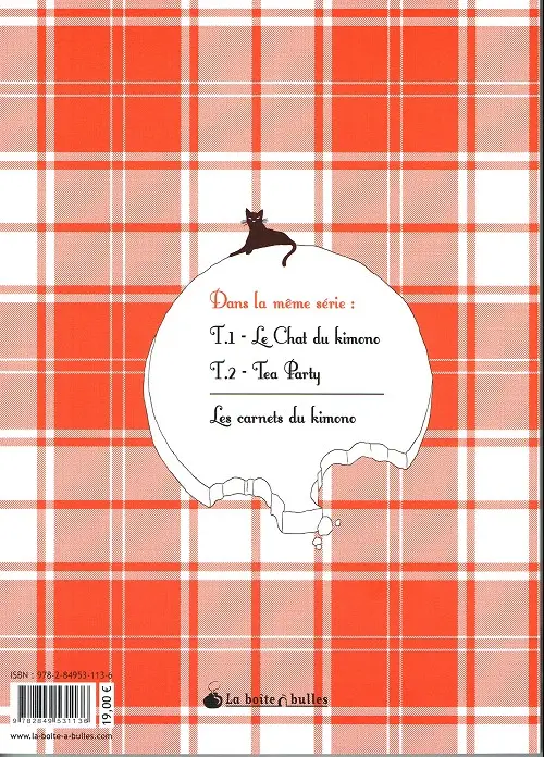 Verso de l'album Le Chat du kimono Tome 3 It is not a Piece of cake