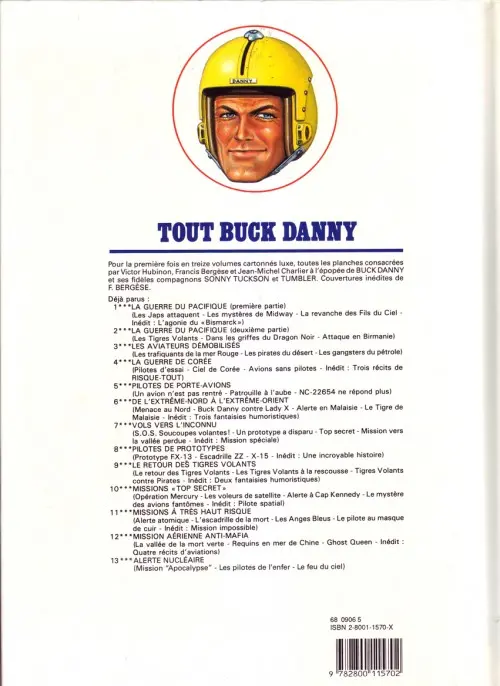 Verso de l'album Tout Buck Danny Tome 11 Missions à très haut risque