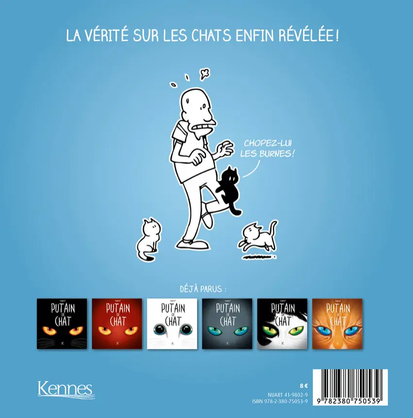 Verso de l'album Putain de chat 6