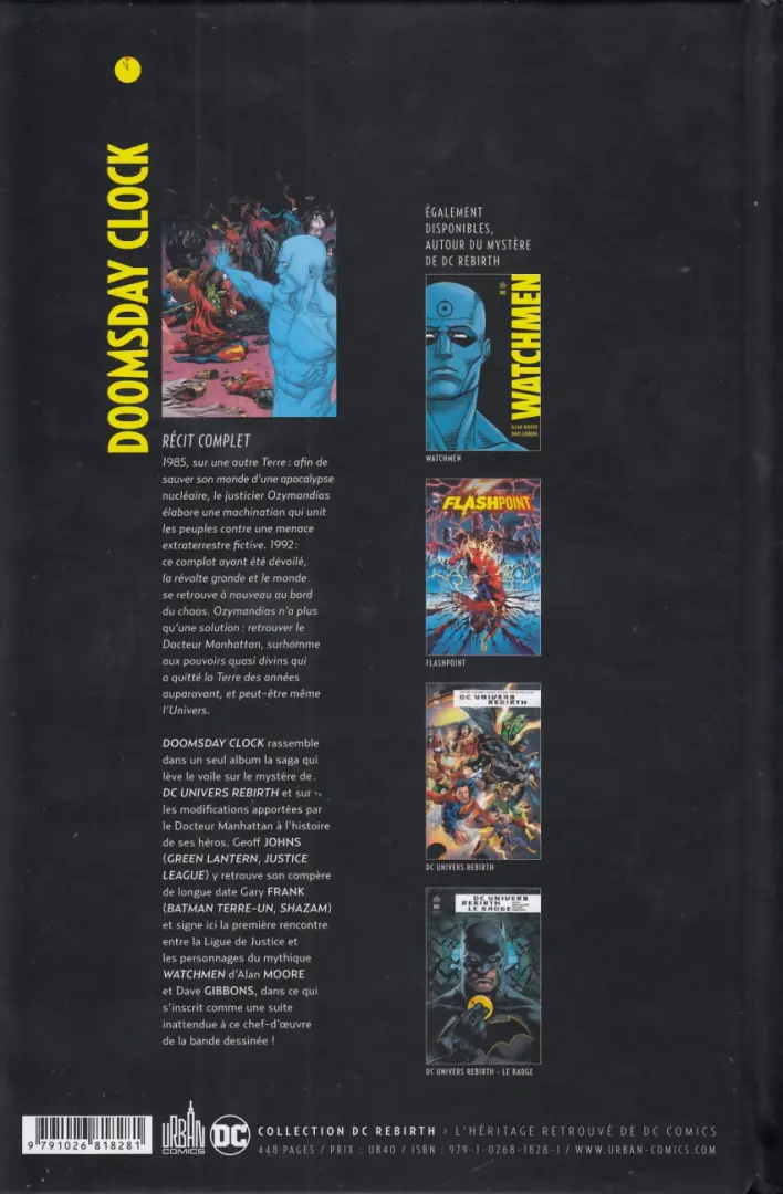 Verso de l'album Doomsday Clock