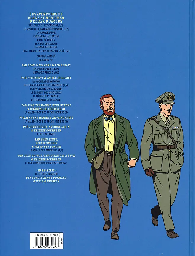 Verso de l'album Blake et Mortimer Tome 27 Le cri du moloch