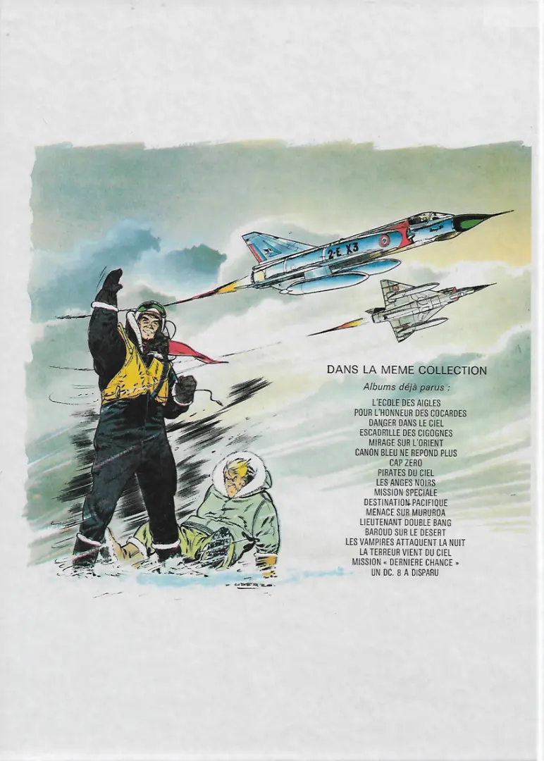 Verso de l'album Tanguy et Laverdure Missions X