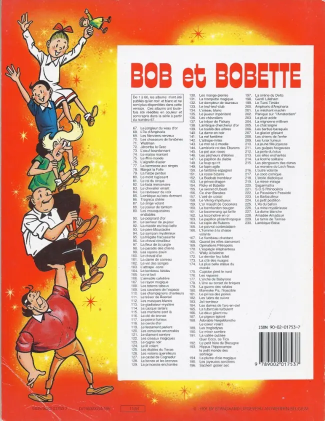 Verso de l'album Bob et Bobette Tome 195 Les joyeuses sorcières