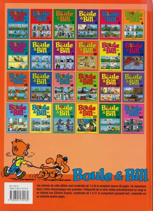 Verso de l'album Boule & Bill Tome 13