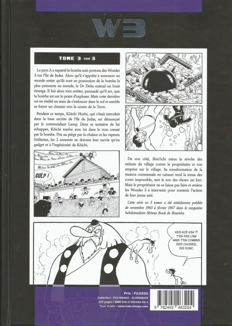 Verso de l'album Wonder W3 Tome 3