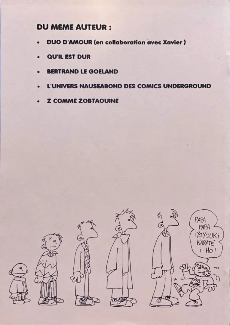 Verso de l'album Le Journal de Benoît Tome 2