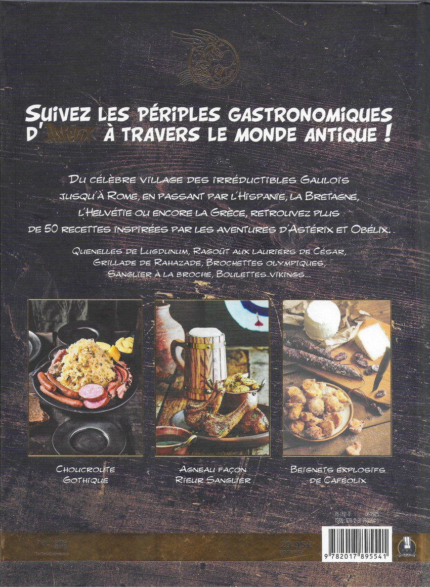 Verso de l'album Astérix Les Banquets d'Astérix