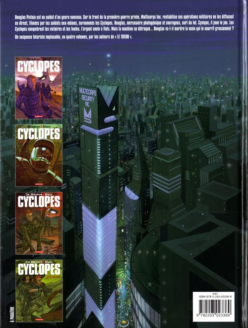 Verso de l'album Cyclopes Tome 3 Le rebelle