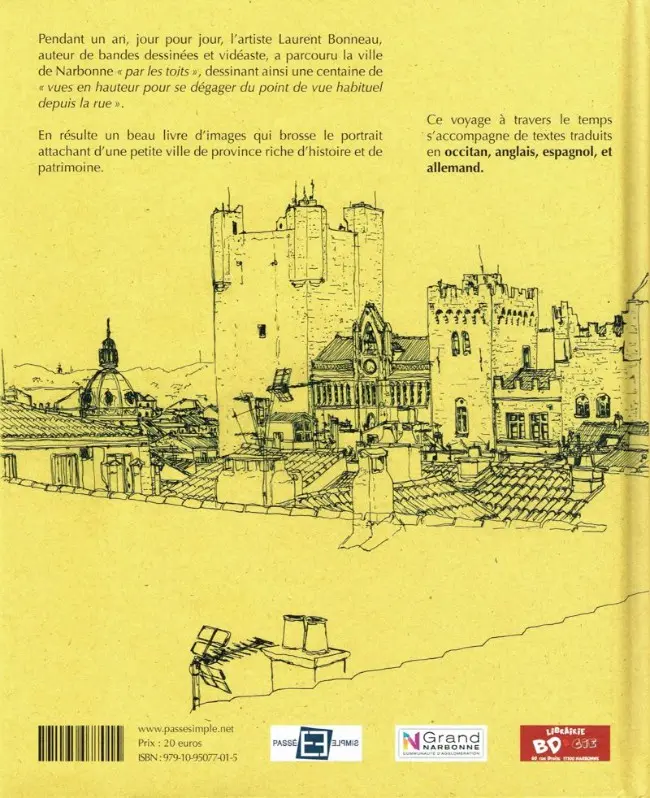 Verso de l'album Narbonne