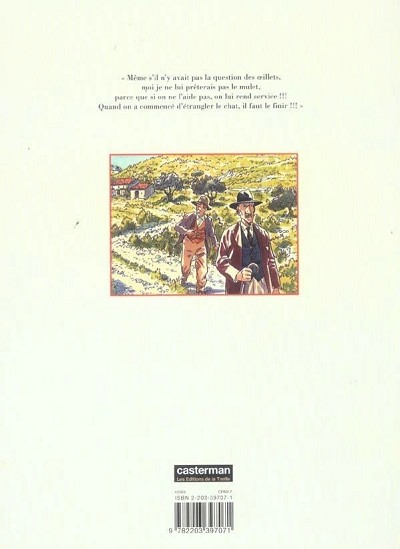 Verso de l'album L'eau des collines Jean de Florette - Manon des Sources