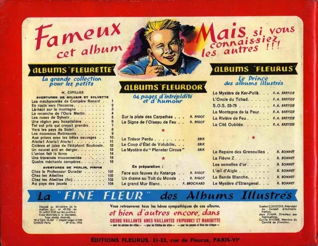 Verso de l'album Finette Tome 3 Le mystère du Planètar circus