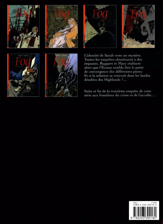 Verso de l'album Fog Tome 6 Remember