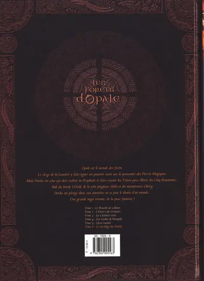 Verso de l'album Les Forêts d'Opale Tome 6 Le sortilège du pontife