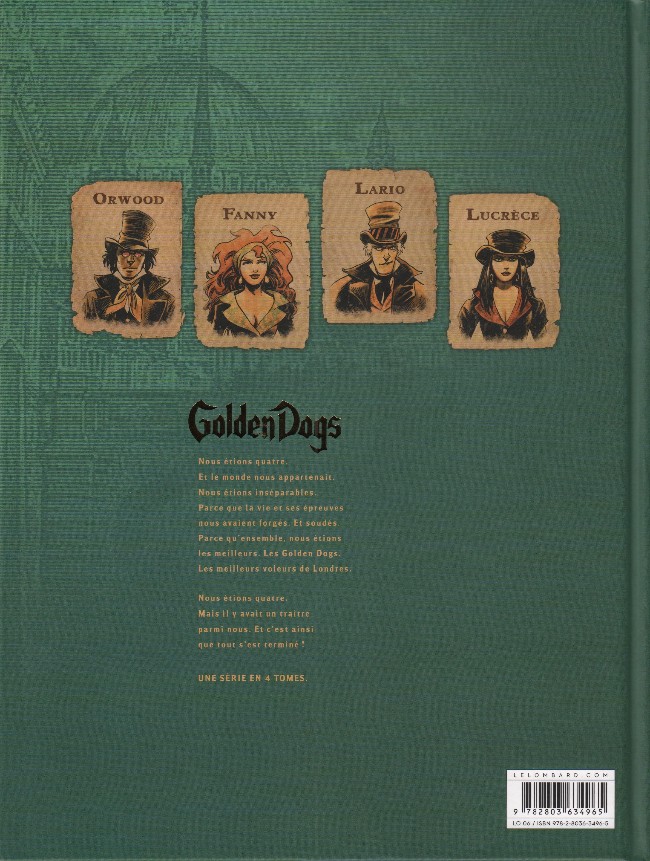 Verso de l'album Golden Dogs Tome 4 Quatre