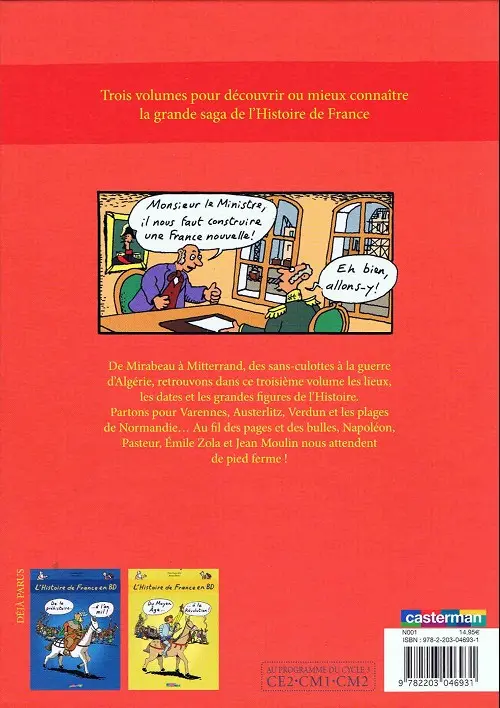 Verso de l'album L'Histoire de France en BD Tome 3 De 1789... ...à nos jours !
