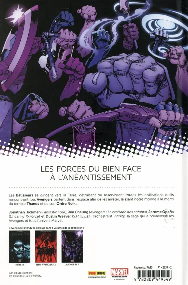Verso de l'album Infinity