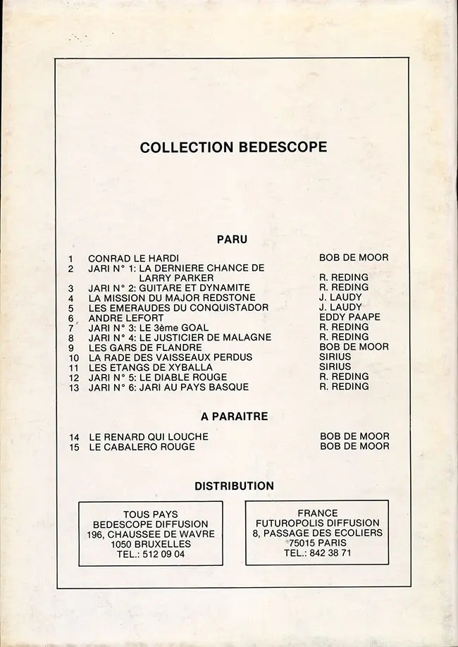 Verso de l'album Jari Tome 9 Le diable rouge