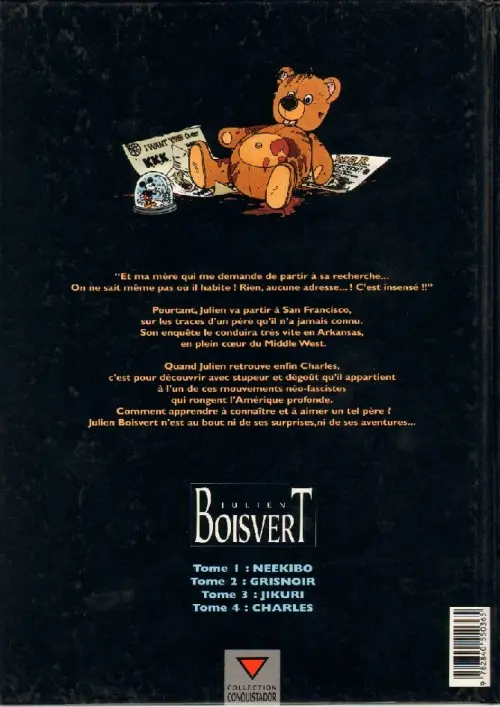 Verso de l'album Julien Boisvert Tome 4 Charles