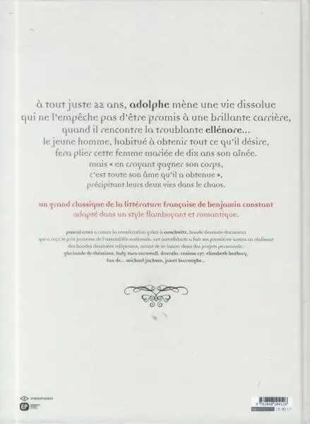 Verso de l'album Adolphe