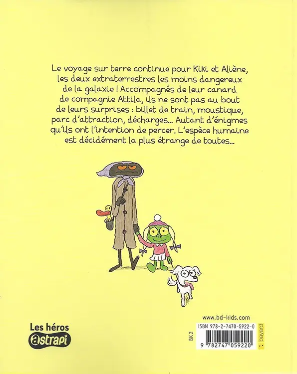 Verso de l'album Kiki et Aliène Tome 3 Le plein de vitamines