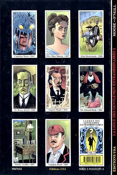 Verso de l'album La Ligue des Gentlemen Extraordinaires Volume 2