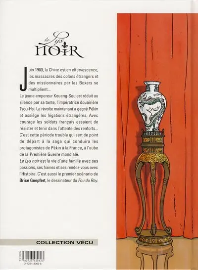 Verso de l'album Le Lys noir Tome 1 Le jardin des âmes