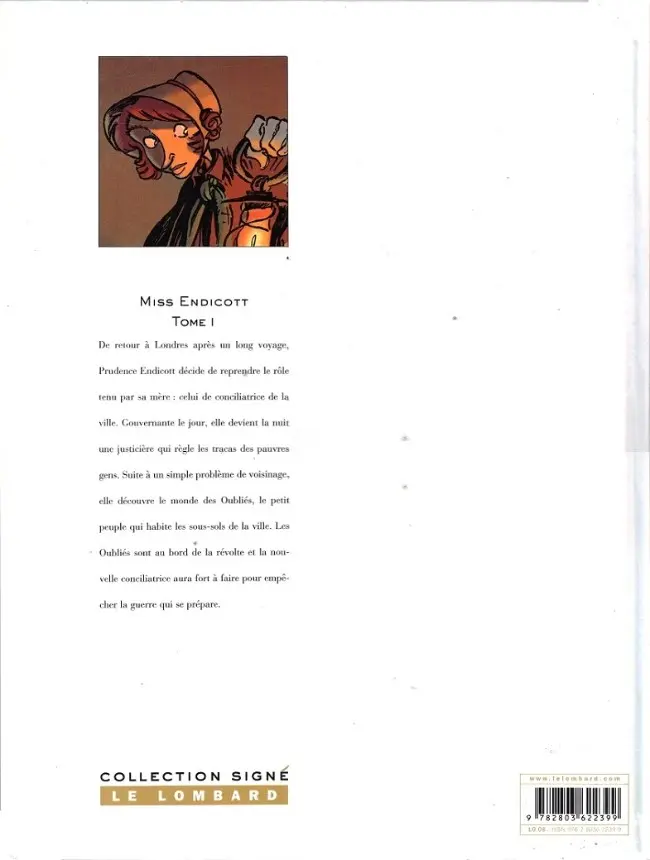 Verso de l'album Miss Endicott Tome 1