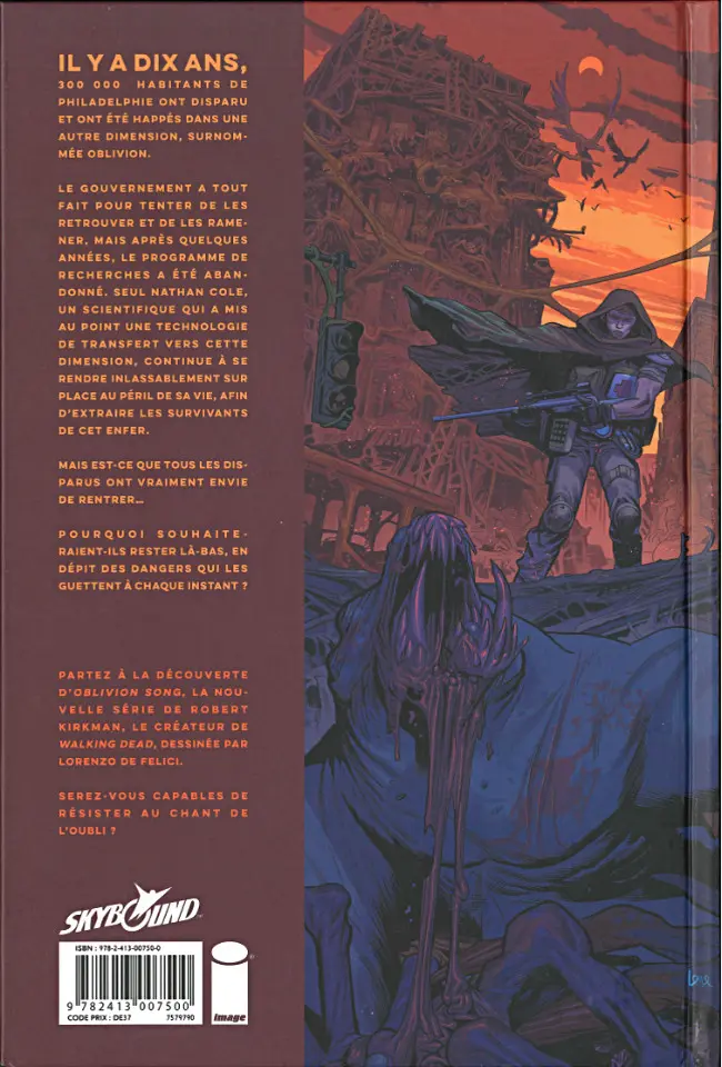 Verso de l'album Oblivion Song Tome 1