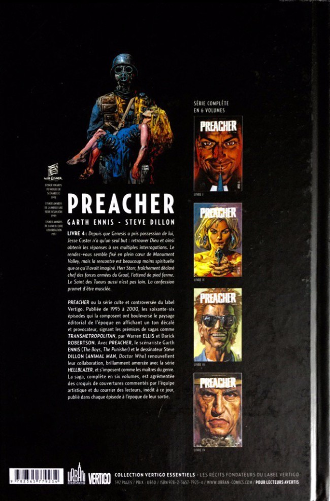 Verso de l'album Preacher Livre IV