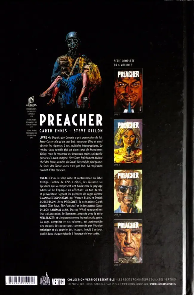 Verso de l'album Preacher Livre IV